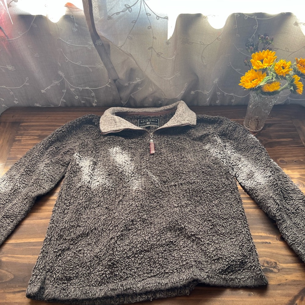 Cozy Gray True Grit Pullover
